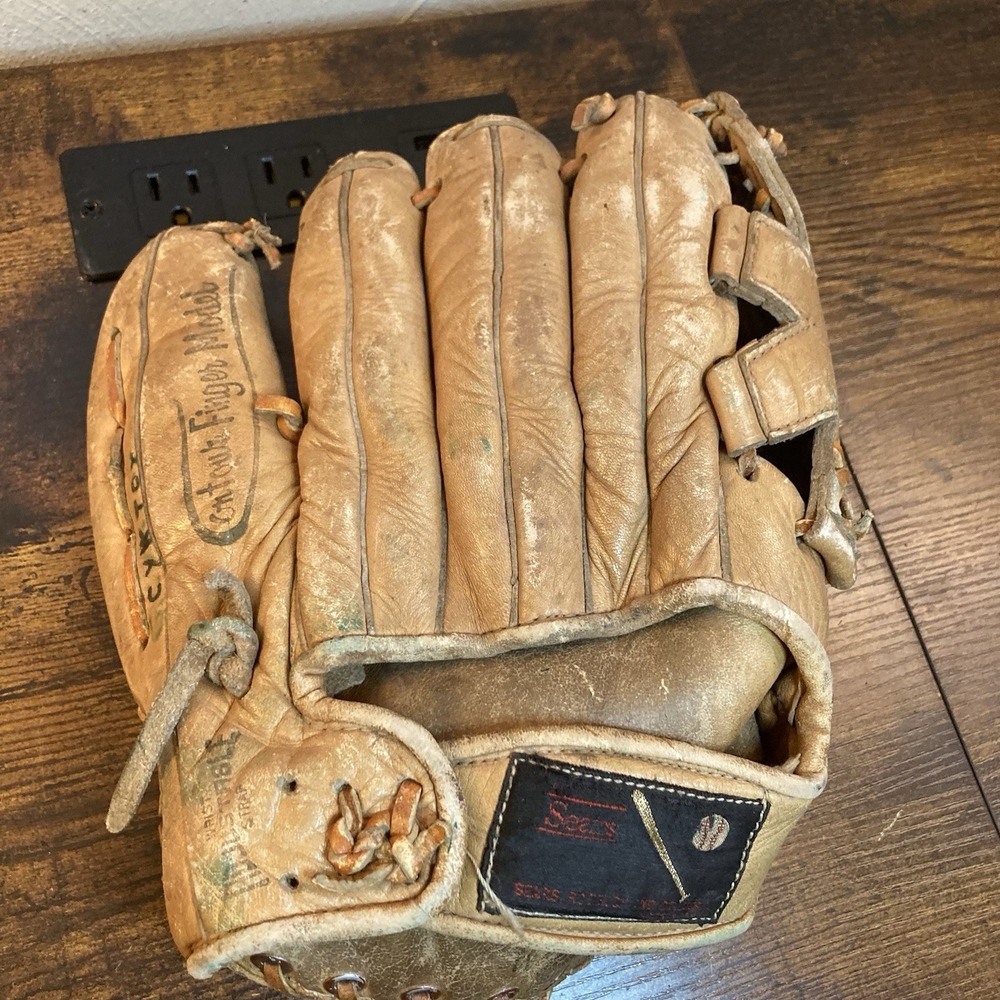 Vtg Sears 1662‎ RHT 10" Youth Baseball Glove Select Cowhide Full Grain
